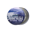 Hautes-Gorges-de-la-Rivière-Malbaie National Park of Quebec Pinback Button, Canada Parks
