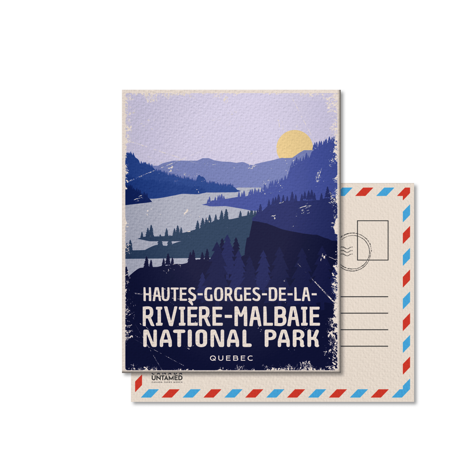 Hautes-Gorges-de-la-Riviere-Malbaie Quebec National Park Postcard, Canada Parks