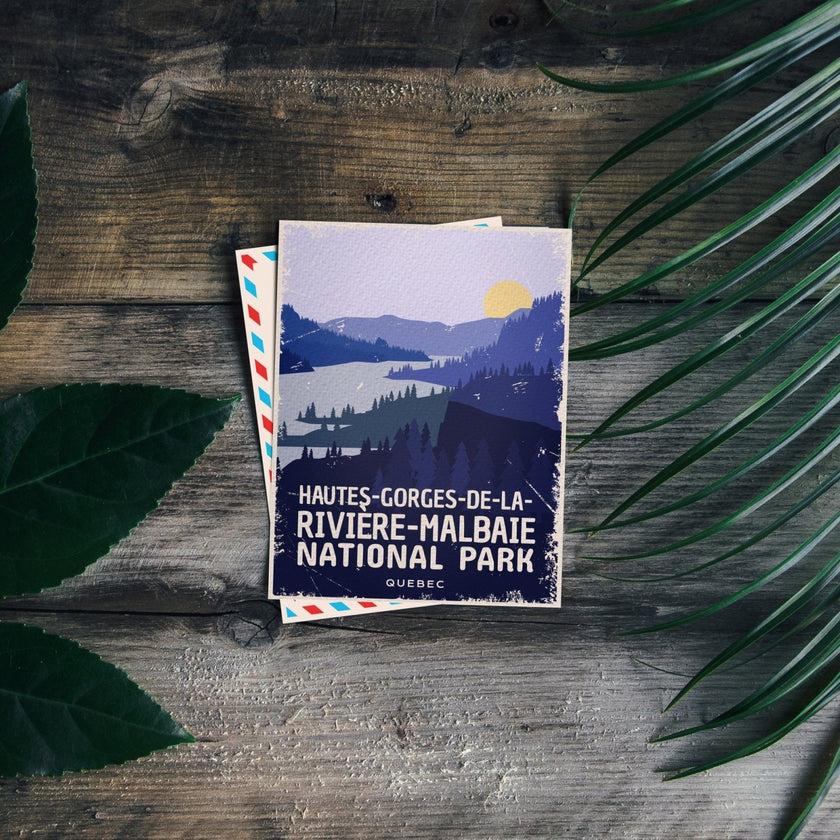 Hautes-Gorges-de-la-Riviere-Malbaie Quebec National Park Postcard, Canada Parks