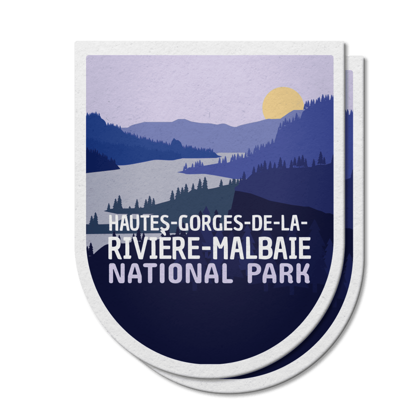 Hautes-Gorges-de-la-Rivière-Malbaie Quebec National Park Waterproof Vinyl Sticker, Canada Parks