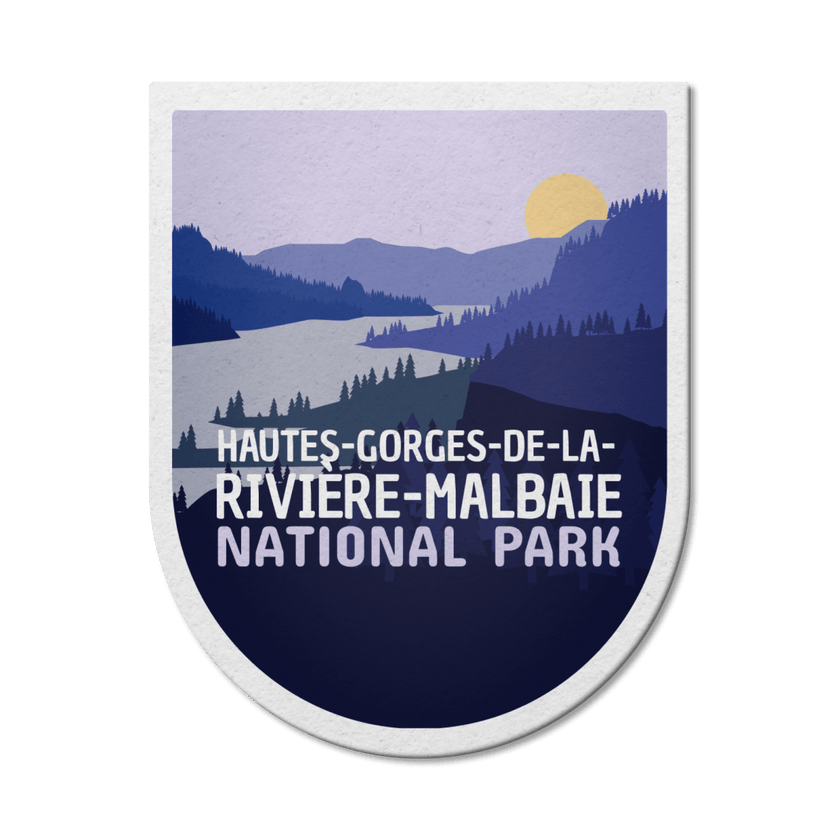 Hautes-Gorges-de-la-Rivière-Malbaie Quebec National Park Waterproof Vinyl Sticker, Canada Parks