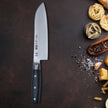 Couteau Santoku HAYAMI 180 - VG10 - Acier damassé à 33 couches - 180 mm