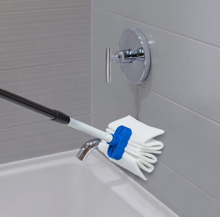 2 Brush pack Tub Scrub brush w/ extra  tops