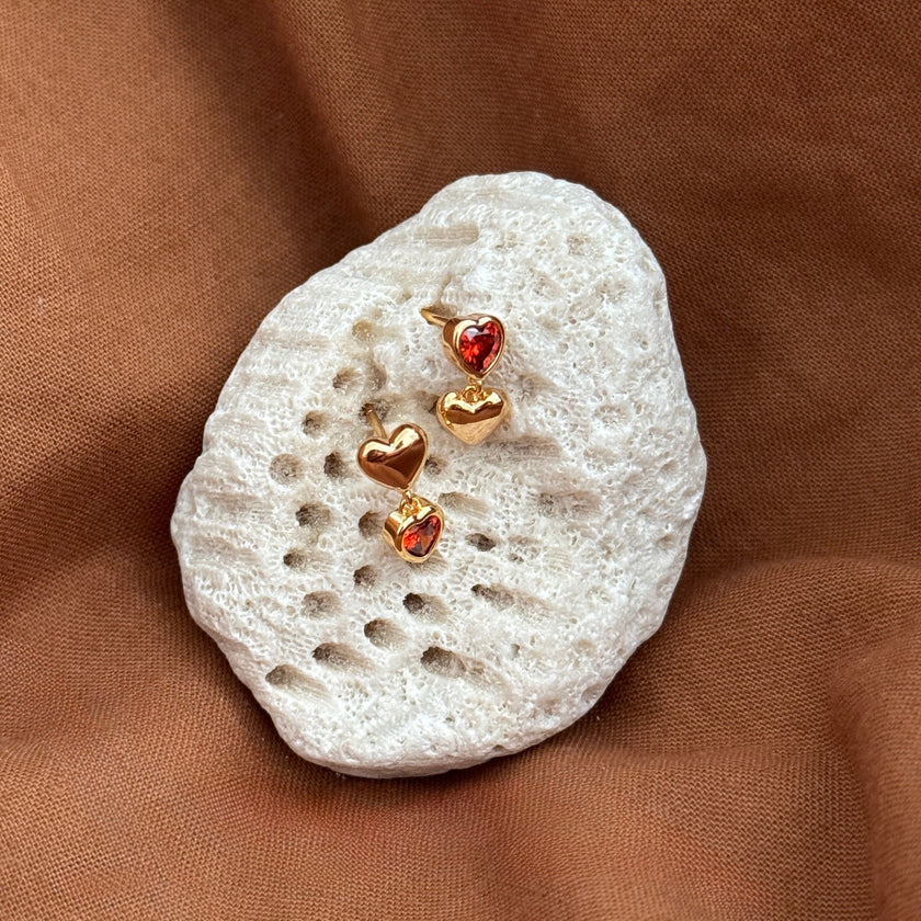 Heart Drop Studs