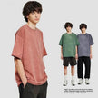 Heavy Dirty Washed Old Loose Double Yarn Cotton Short Sleeve