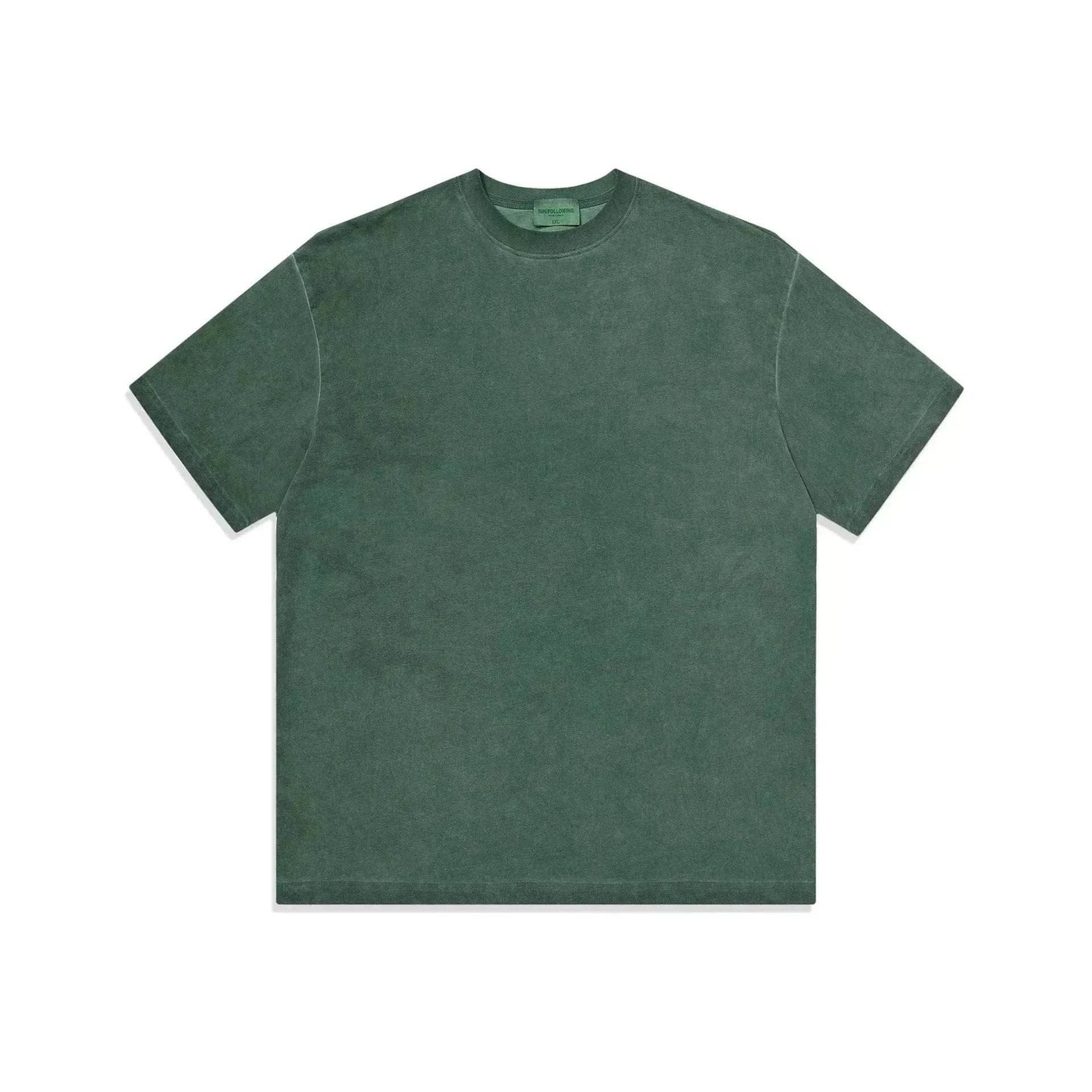 Heavy Dirty Washed Old Loose Double Yarn Cotton Short Sleeve