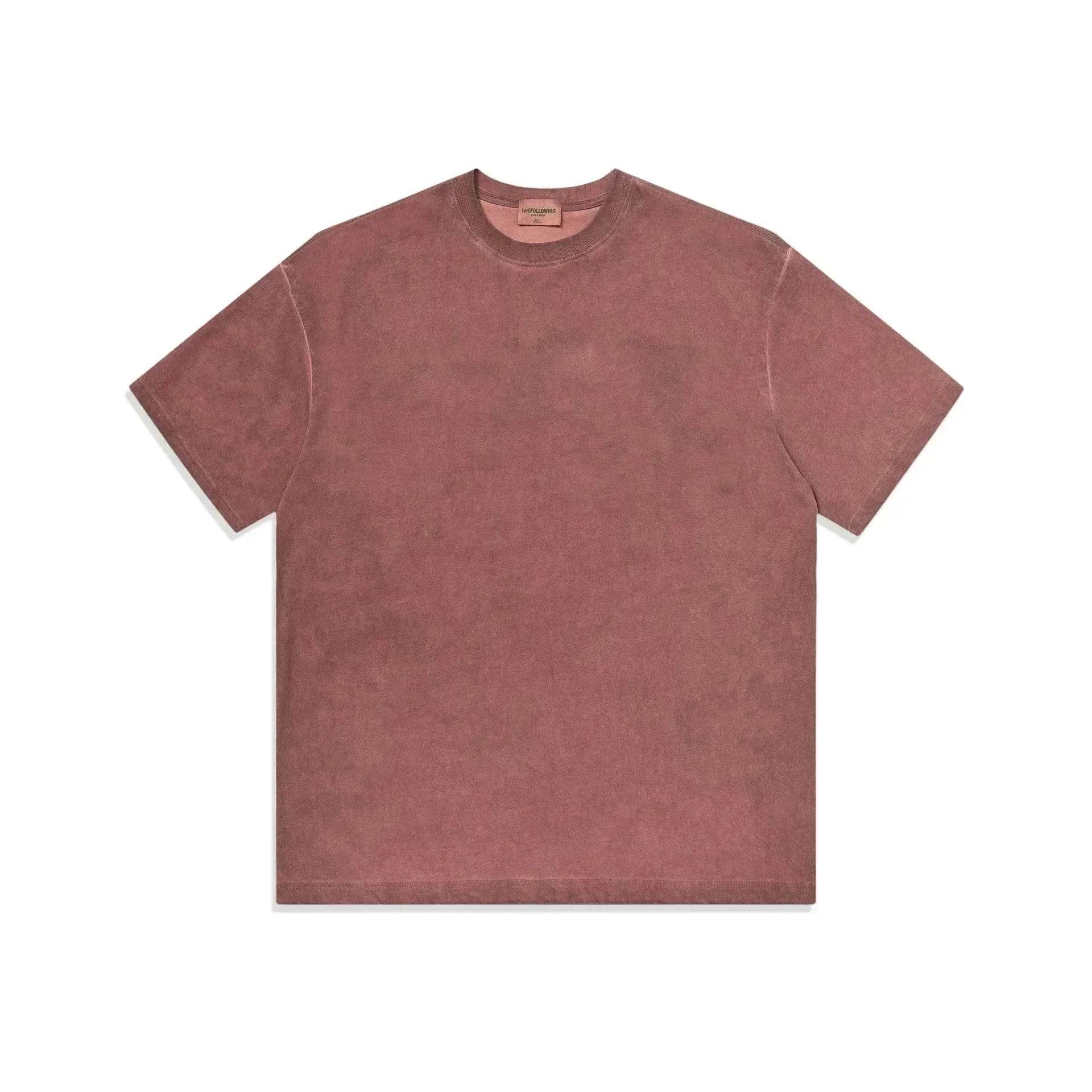 Heavy Dirty Washed Old Loose Double Yarn Cotton Short Sleeve