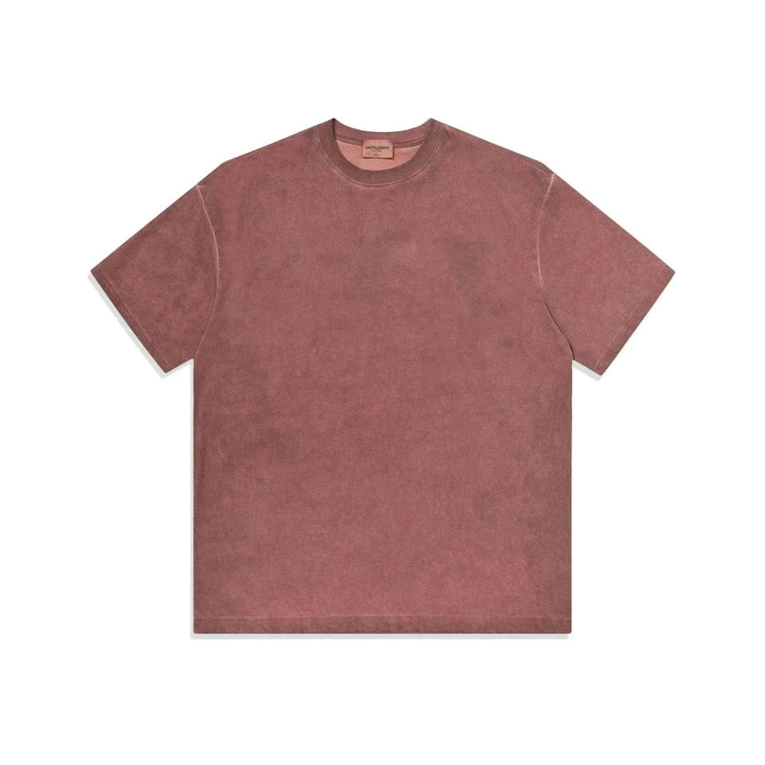 Heavy Dirty Washed Old Loose Double Yarn Cotton Short Sleeve