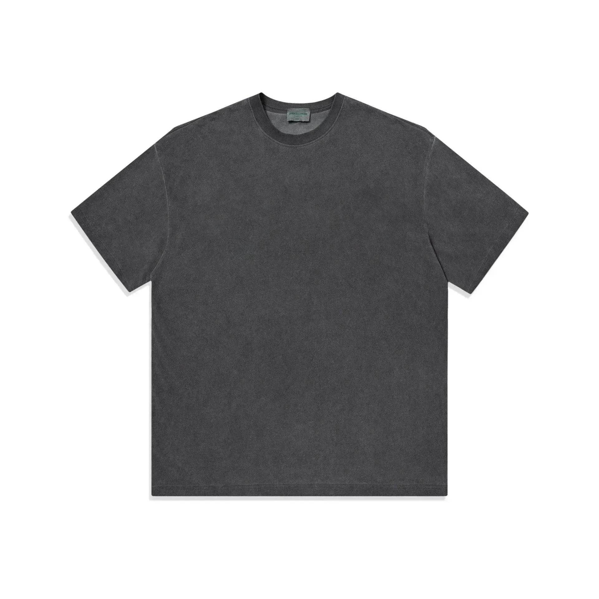 Heavy Dirty Washed Old Loose Double Yarn Cotton Short Sleeve