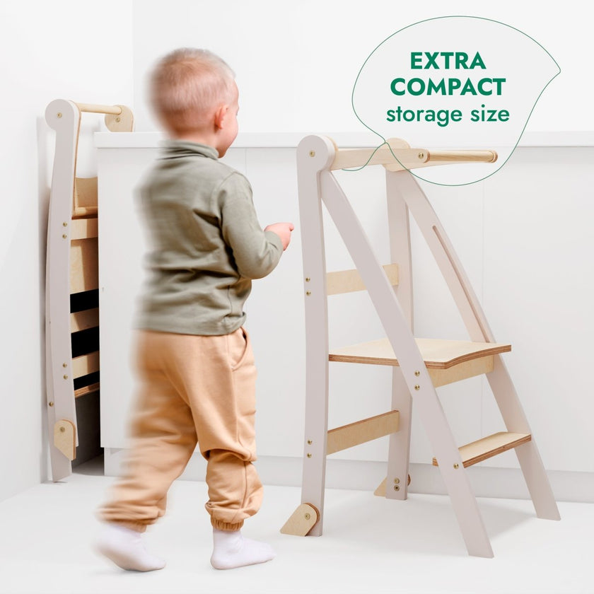 Tour d'aide : Tabouret d'apprentissage pliable multifonctionnel pour enfants