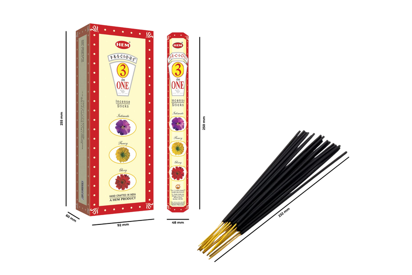 Hem Precious 3 in 1 Hexa Incense Sticks