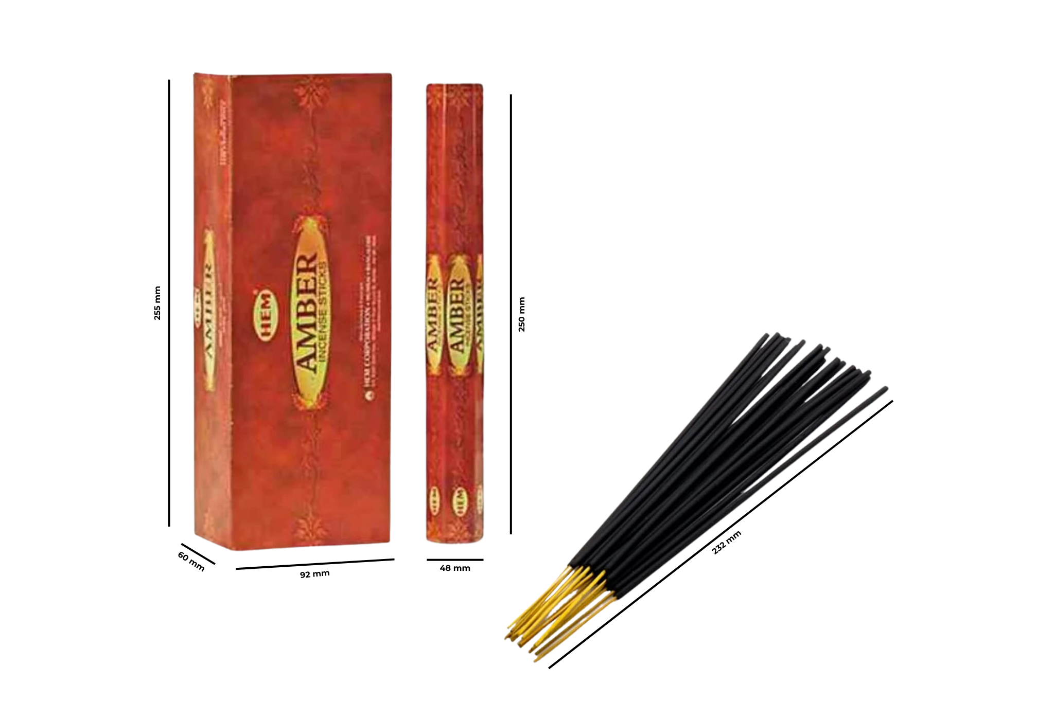 Hem Amber Hexa Incense Sticks
