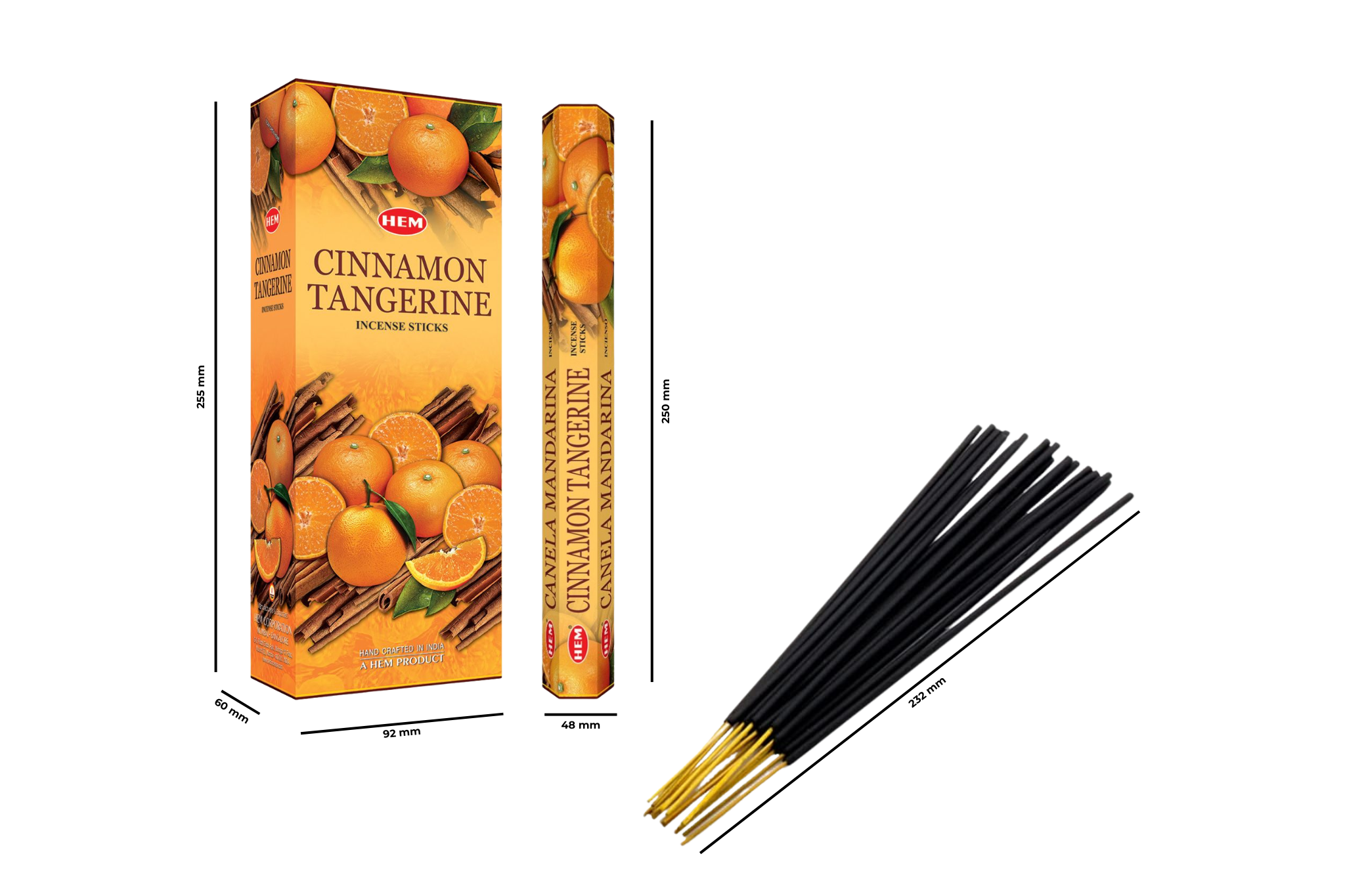 Hem Cinnamon Tangerine Hexa Incense Sticks