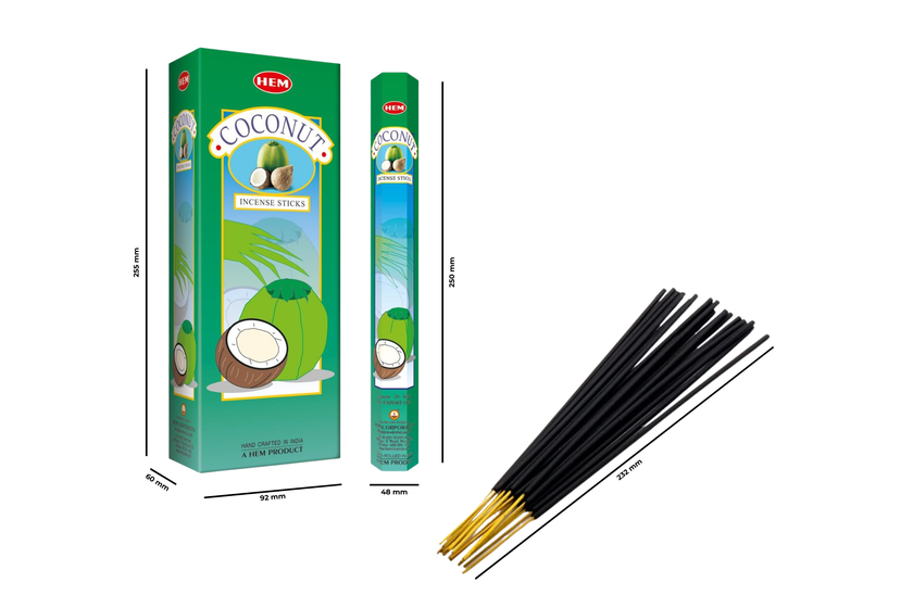 Hem Coconut Hexa Incense Sticks
