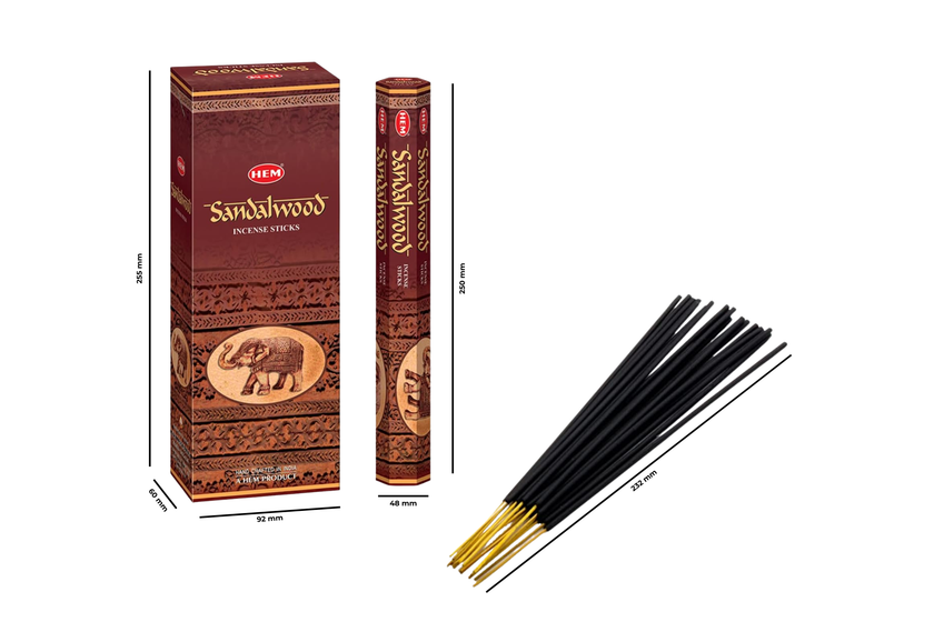 Hem Sandalwood Hexa Incense Sticks