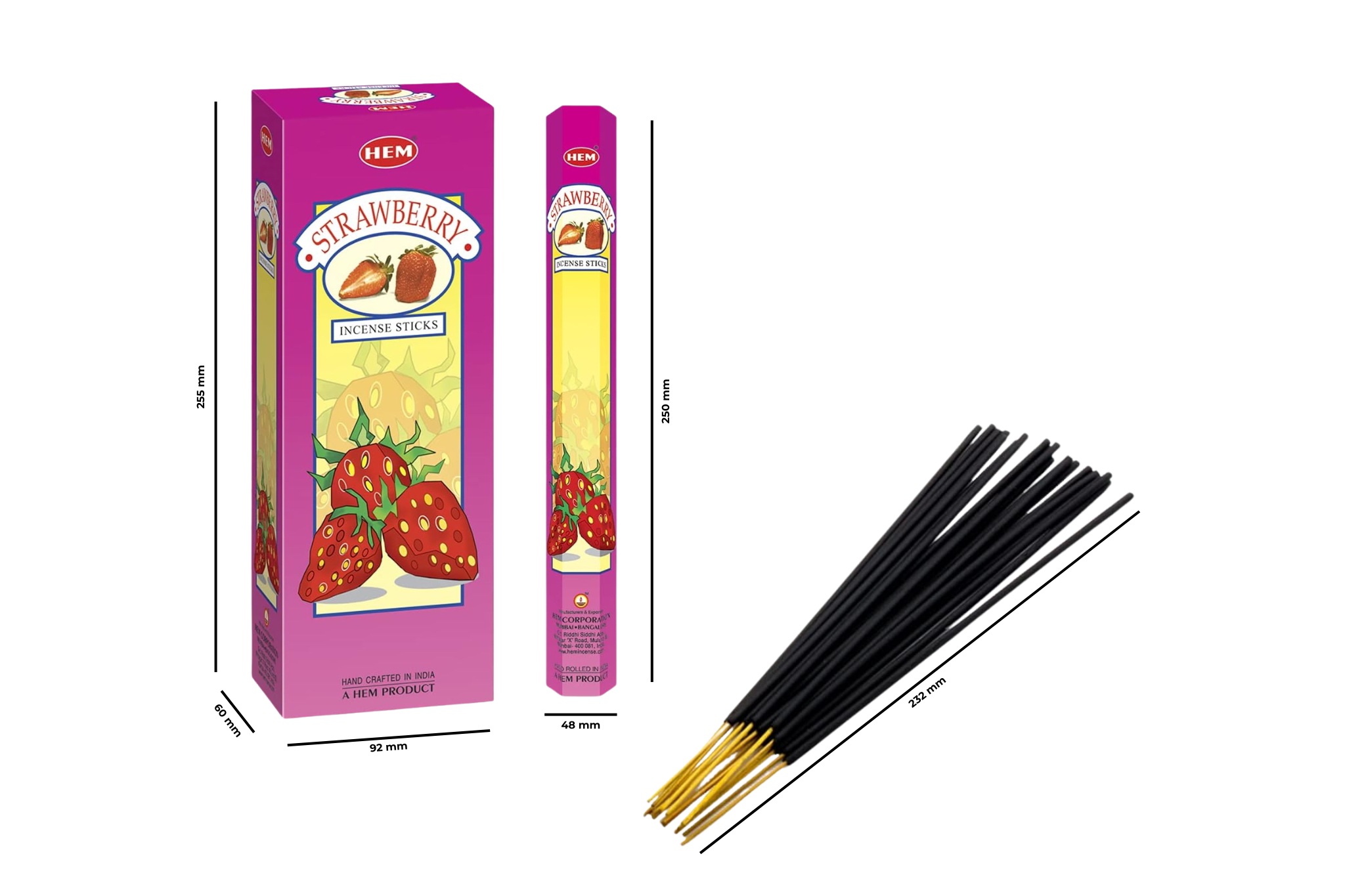 Hem Strawberry Hexa Incense Sticks