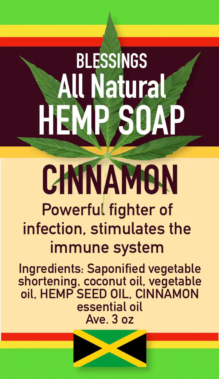 ALL NATURAL HEMP CINNAMON FACE & BODY BAR