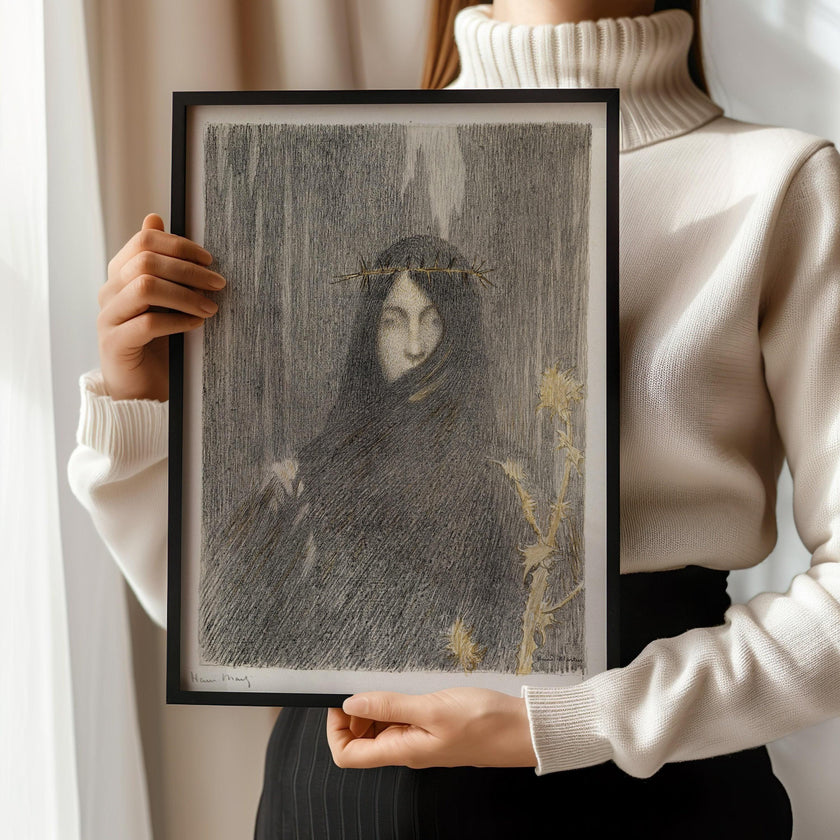 Henri Martin - Head of a Woman | Famous Vintage Impression Surreal Art (available handframed or unframed)