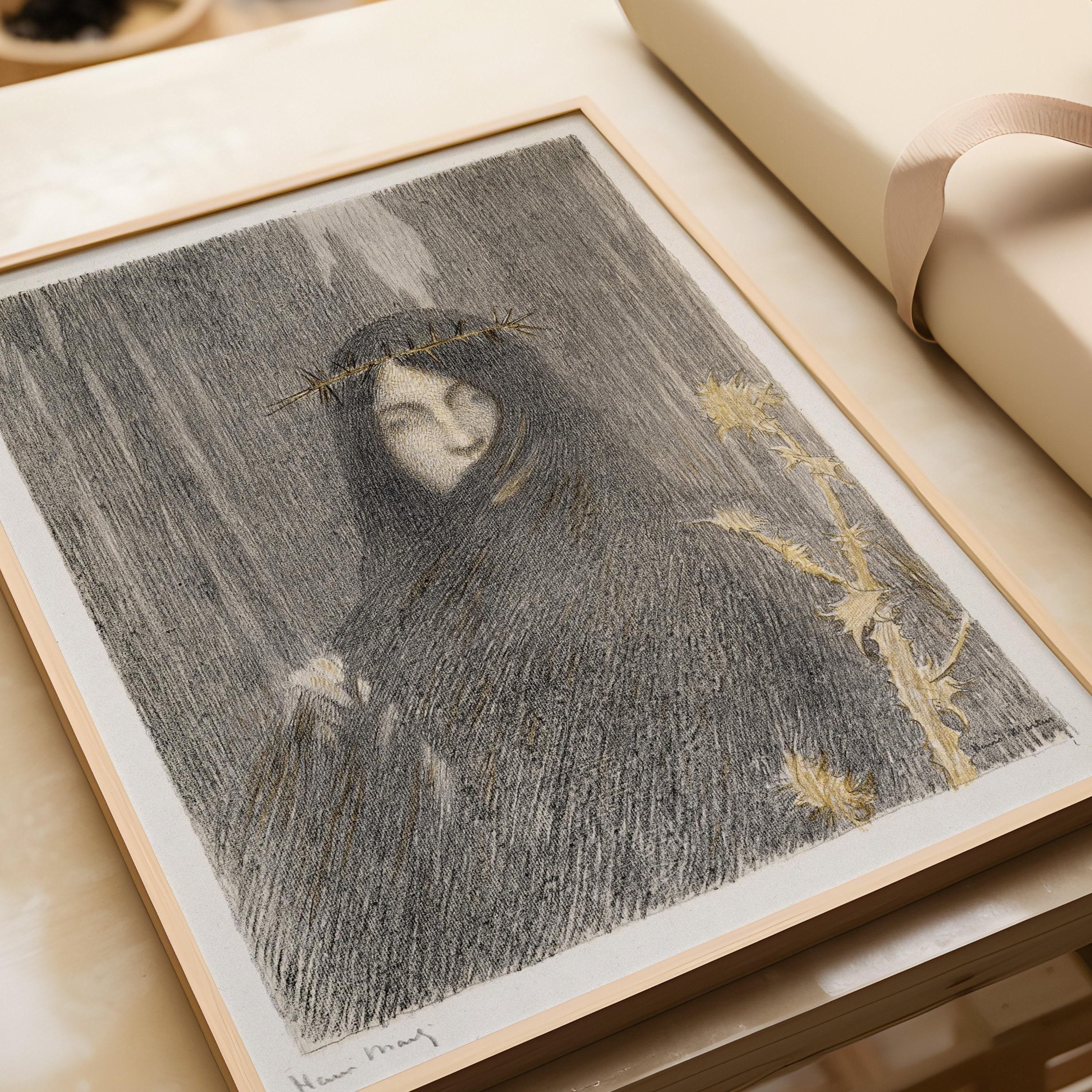 Henri Martin - Head of a Woman | Famous Vintage Impression Surreal Art (available handframed or unframed)