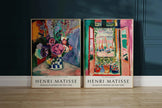 Henri Matisse Art Print Set: Peonies Still Life & Open Window