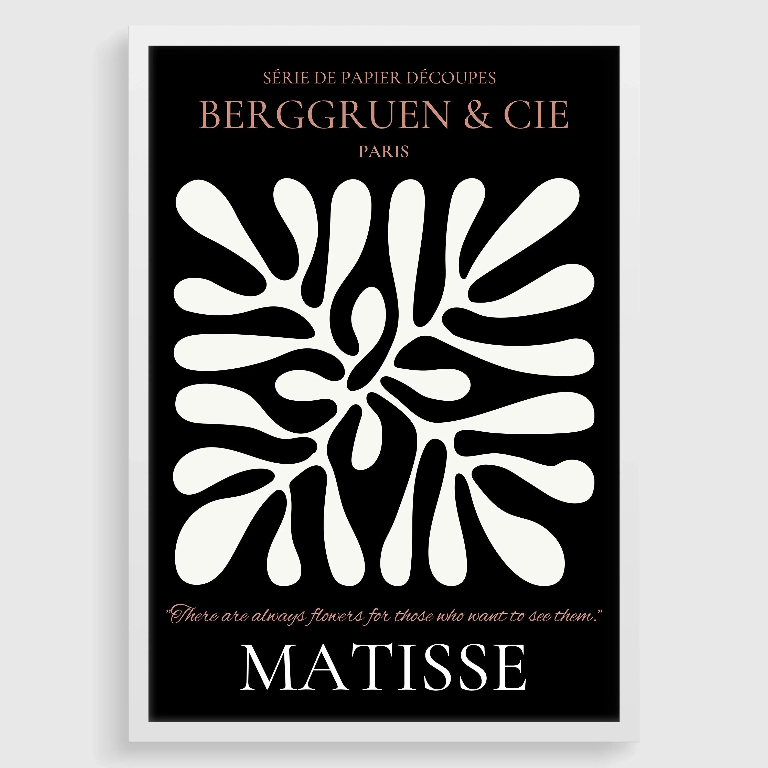 Henri Matisse Leaf Print: Black & Brown Exhibition Poster, Fine Art Giclee