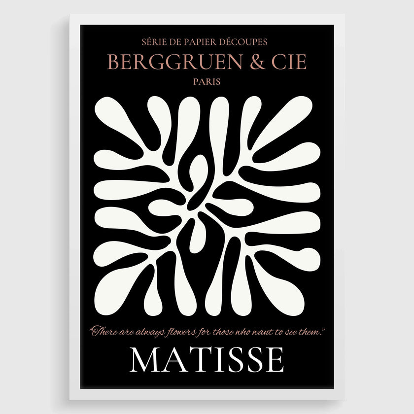 Henri Matisse Leaf Print: Black & Brown Exhibition Poster, Fine Art Giclee