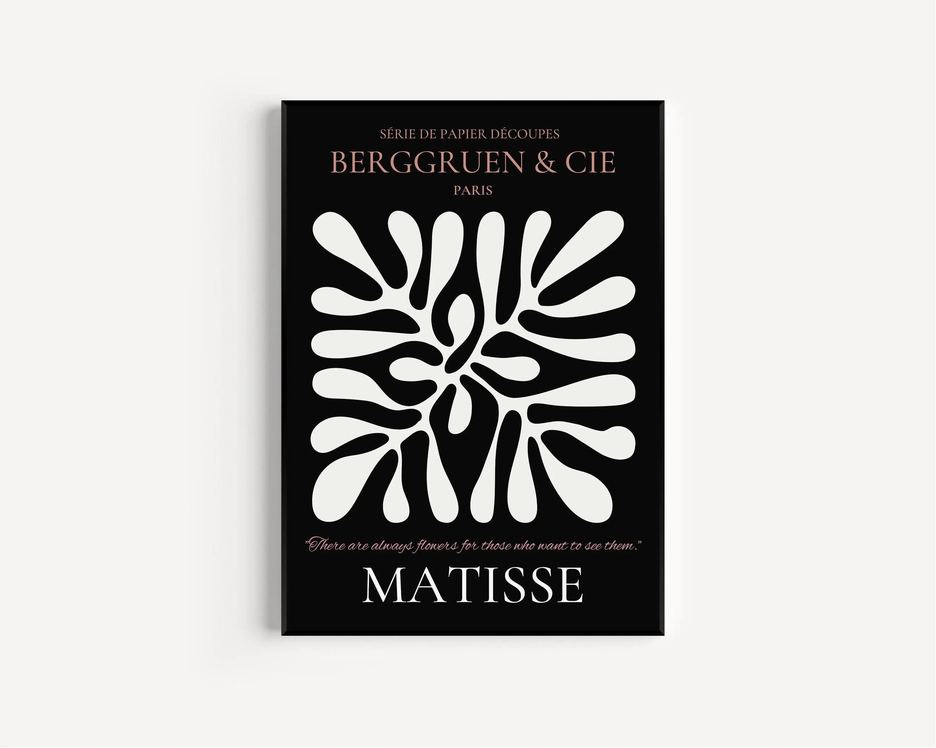 Henri Matisse Leaf Print: Black & Brown Exhibition Poster, Fine Art Giclee