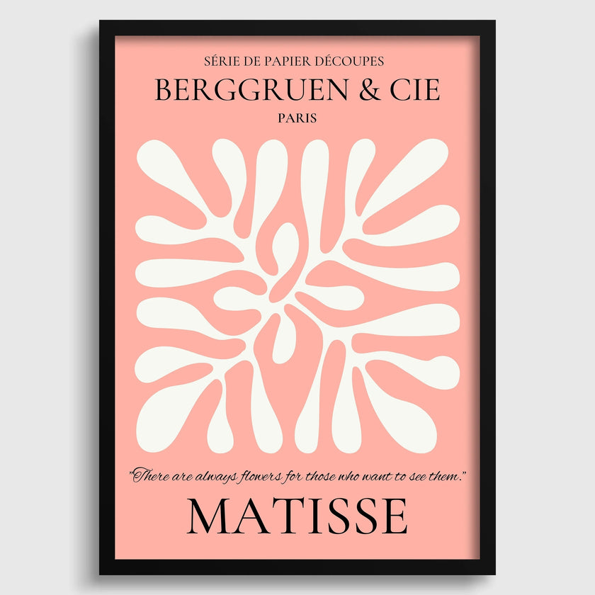 Henri Matisse Leaf Print: Pink Exhibition Poster, Papier Decoupes