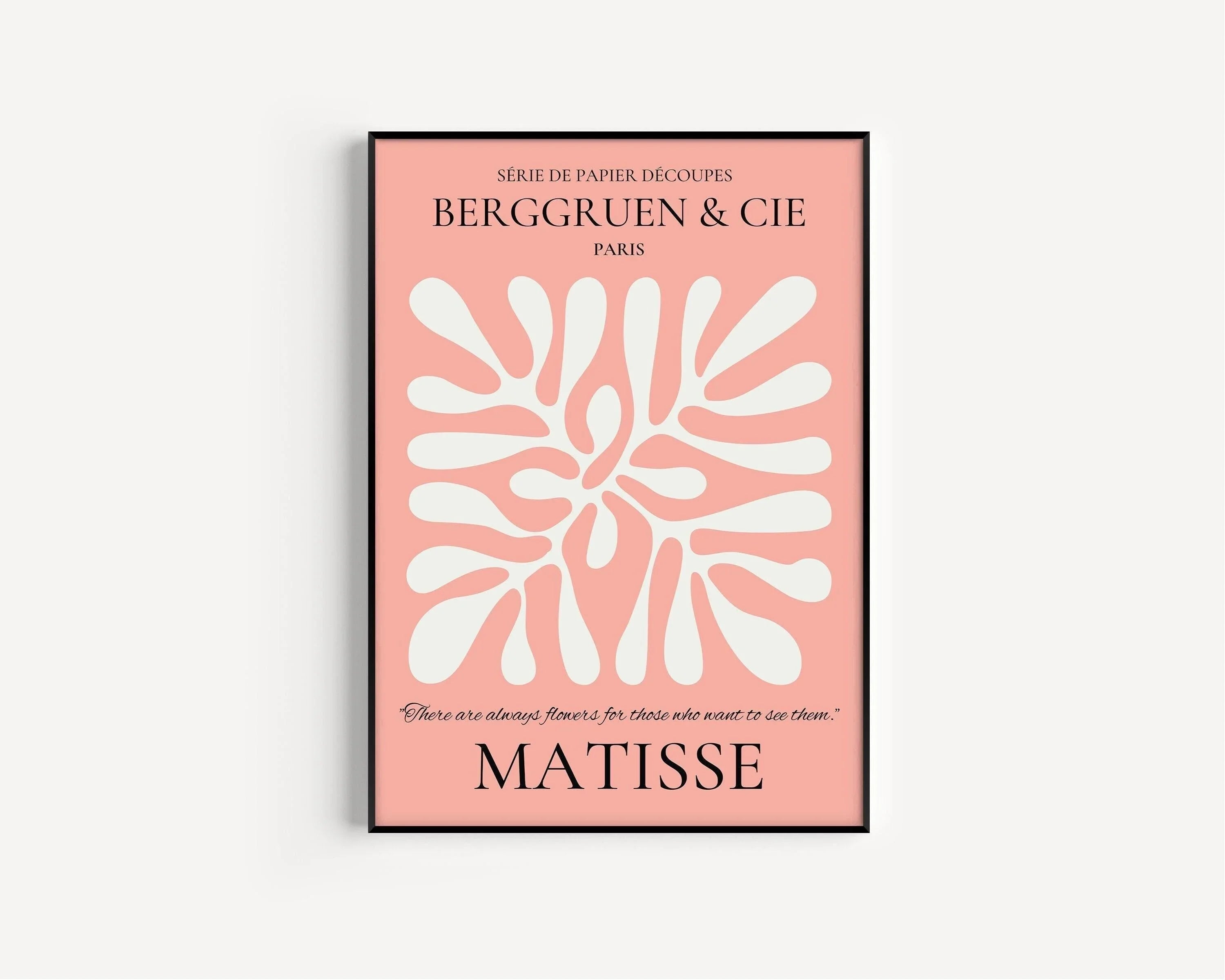 Henri Matisse Leaf Print: Pink Exhibition Poster, Papier Decoupes