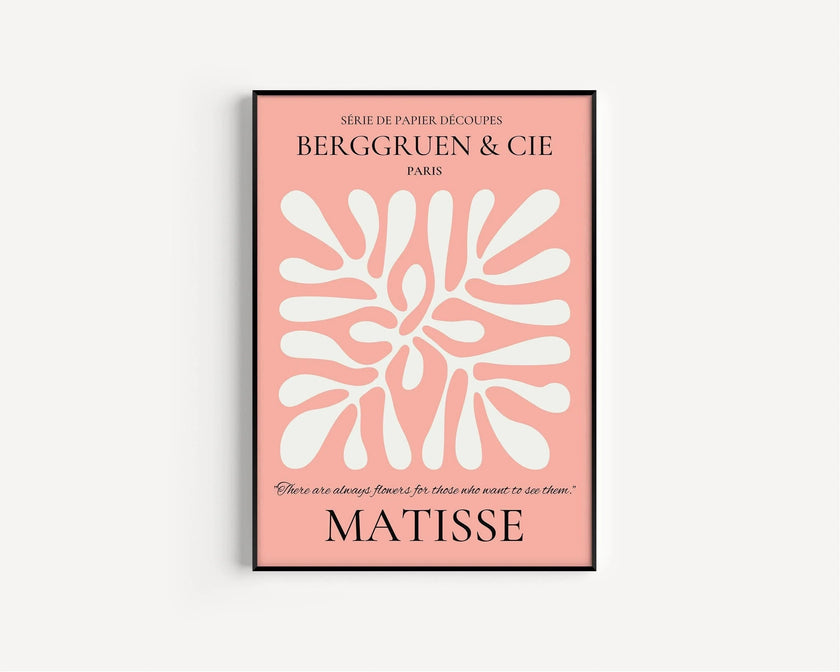 Henri Matisse Leaf Print: Pink Exhibition Poster, Papier Decoupes