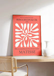 Henri Matisse Leaf Print: Red Exhibition Poster, Papier Decoupes