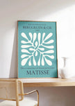Henri Matisse Leaf Print: Teal Exhibition Poster, Museum Quality