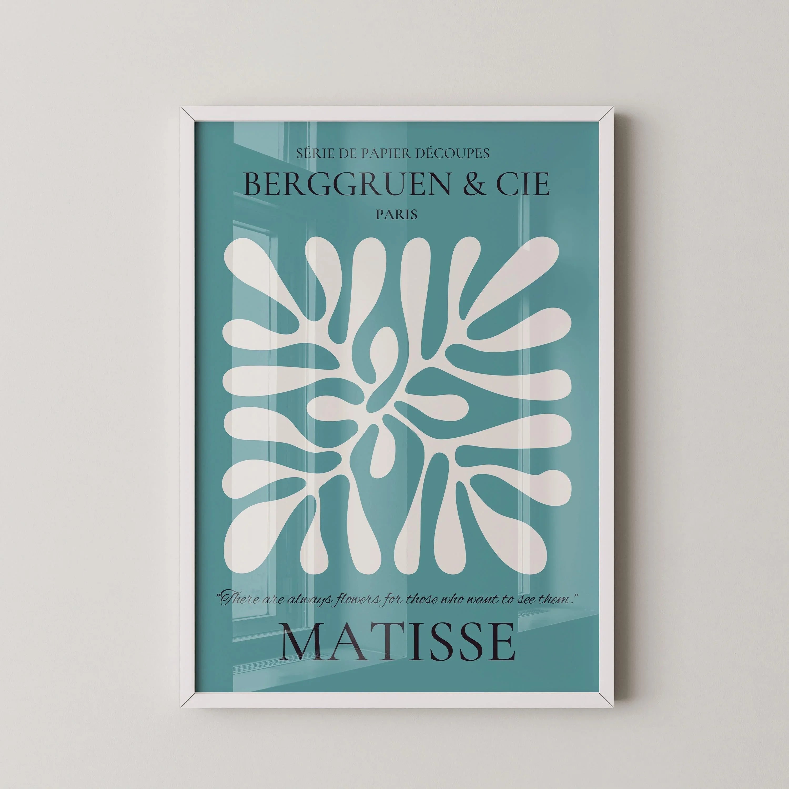 Henri Matisse Leaf Print: Teal Exhibition Poster, Museum Quality
