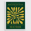 Henri Matisse 'Papier Decoupes' Exhibition Poster: Forest Green & Gold