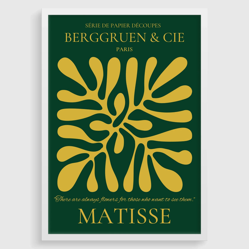Henri Matisse 'Papier Decoupes' Exhibition Poster: Forest Green & Gold