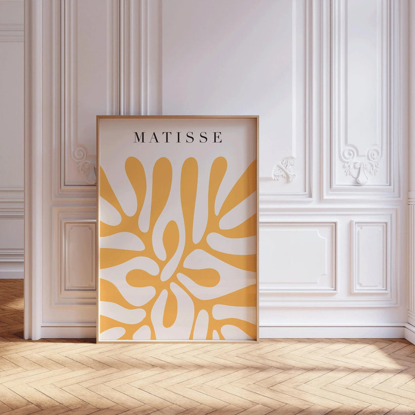 Henri Matisse - Papier Decoupes in Yellow | Famous Art (available handframed or unframed)