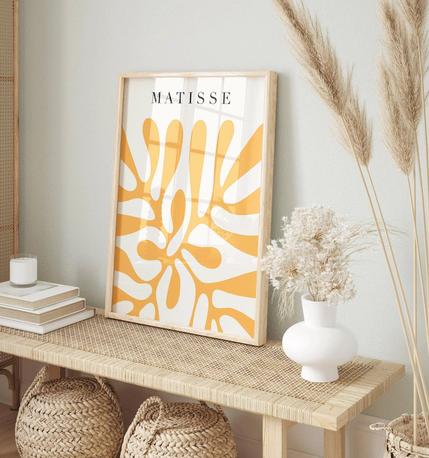 Henri Matisse - Papier Decoupes in Yellow | Famous Art (available handframed or unframed)