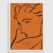 Henri Matisse - Profile of a Woman | Famous Sketch Art in Orange and Black (available handframed or unframed)