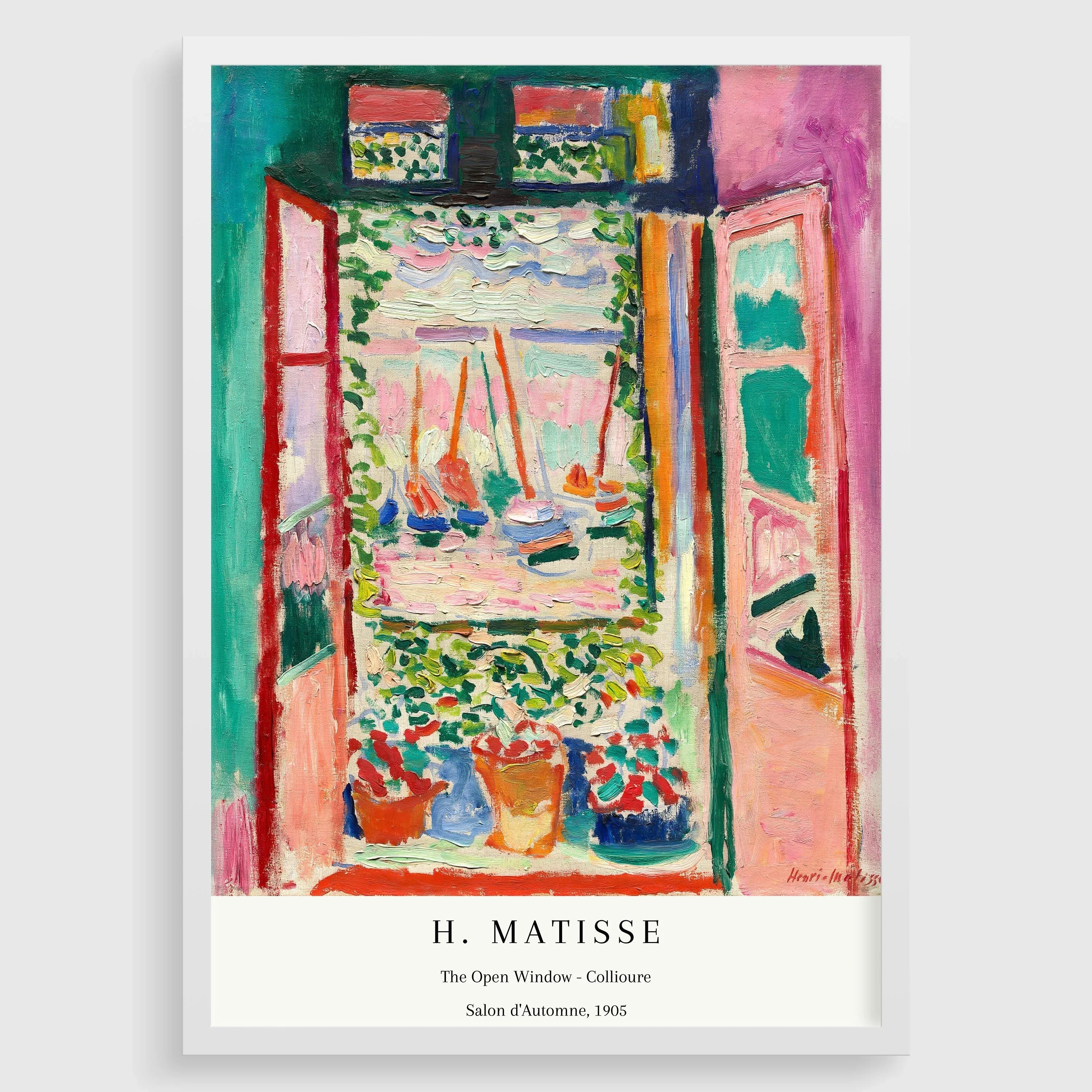 Henri Matisse - The Open Window Collioure | Famous Painting (available handframed or unframed)