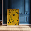 Henri Matisse Woman Profile Art Print: Yellow & Black Sketch, Giclee on Hahnemuhle Paper