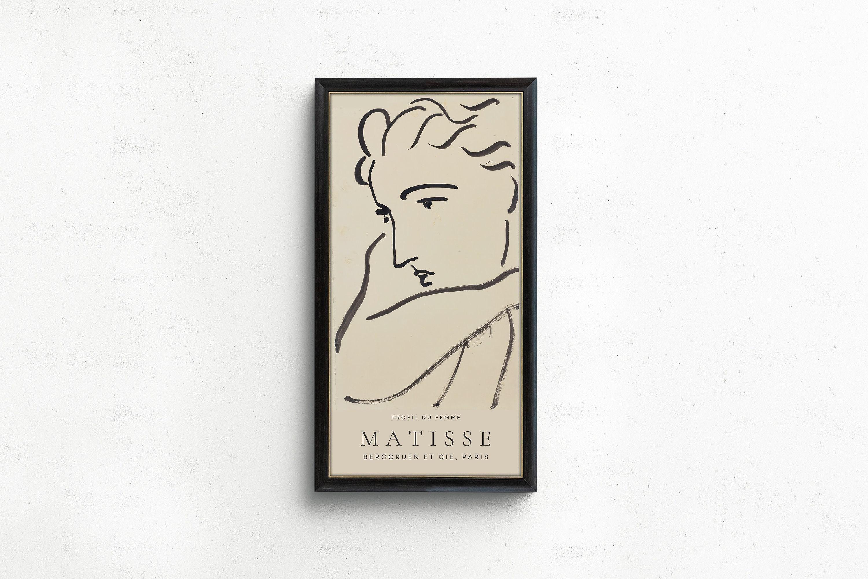 Henri Matisse Woman Profile Sketch Tall Art Print (2x1)