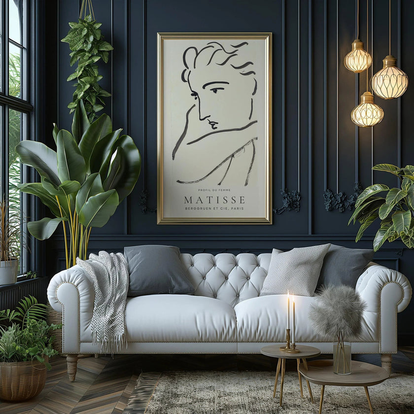 Henri Matisse Woman Profile Sketch Tall Art Print (2x1)