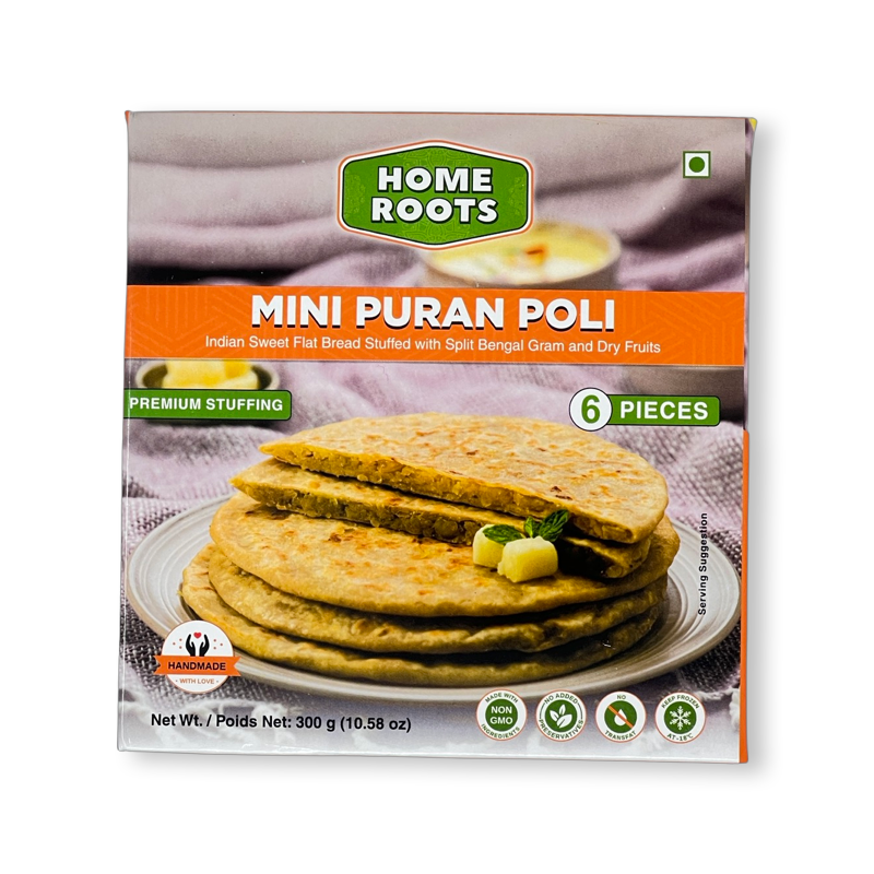 Home Roots Mini Puran Poli (6pcs) 300g