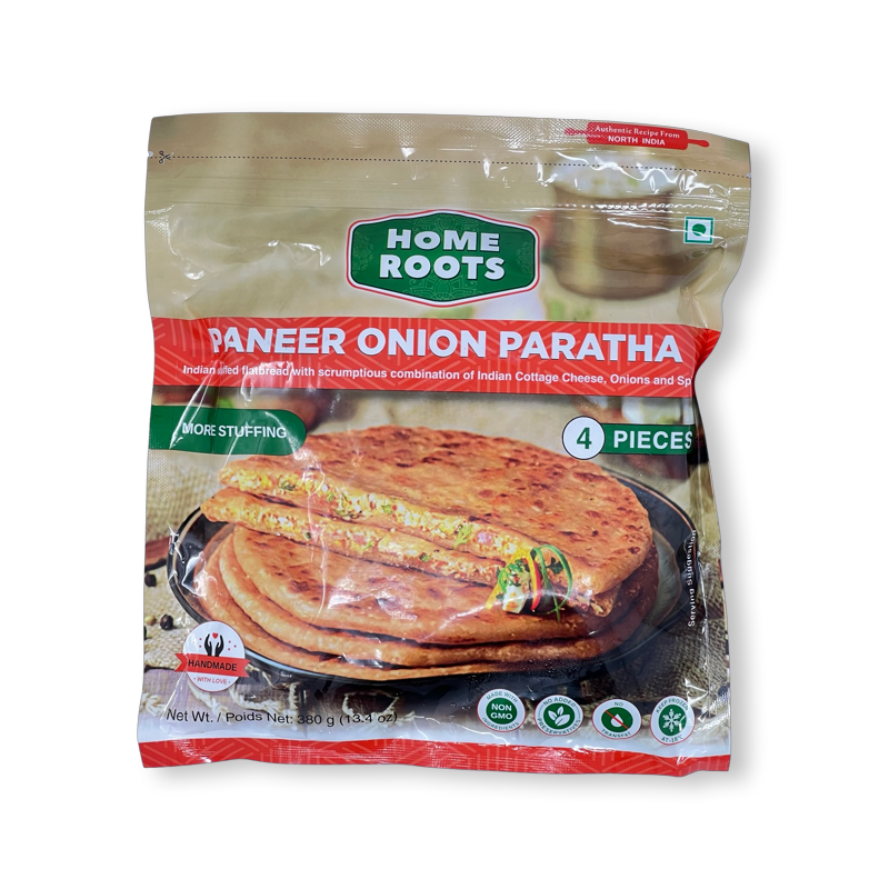 Home Roots Paneer Onion Paratha (4 pcs) 380g