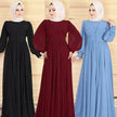 High-density Double Chiffon Simple Fashion And Elegant Abaya Dress for Arab Dubai Turkey Middle Eastern Women.