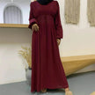 High-density Double Chiffon Simple Fashion And Elegant Abaya Dress for Arab Dubai Turkey Middle Eastern Women.