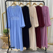 High-density Double Chiffon Simple Fashion And Elegant Abaya Dress for Arab Dubai Turkey Middle Eastern Women.