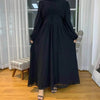 High-density Double Chiffon Simple Fashion And Elegant Abaya Dress for Arab Dubai Turkey Middle Eastern Women.