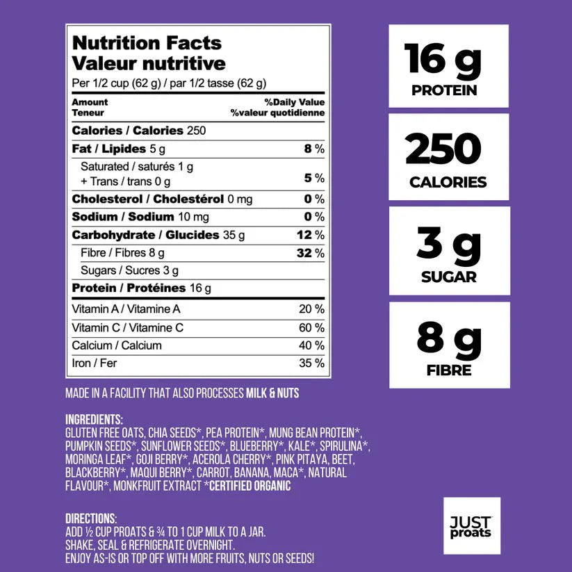 High Protein Oatmeal - Blueberry Muffin
