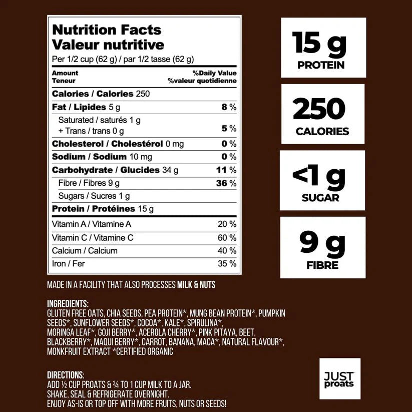 High Protein Oatmeal - Dark Chocolate Brownie